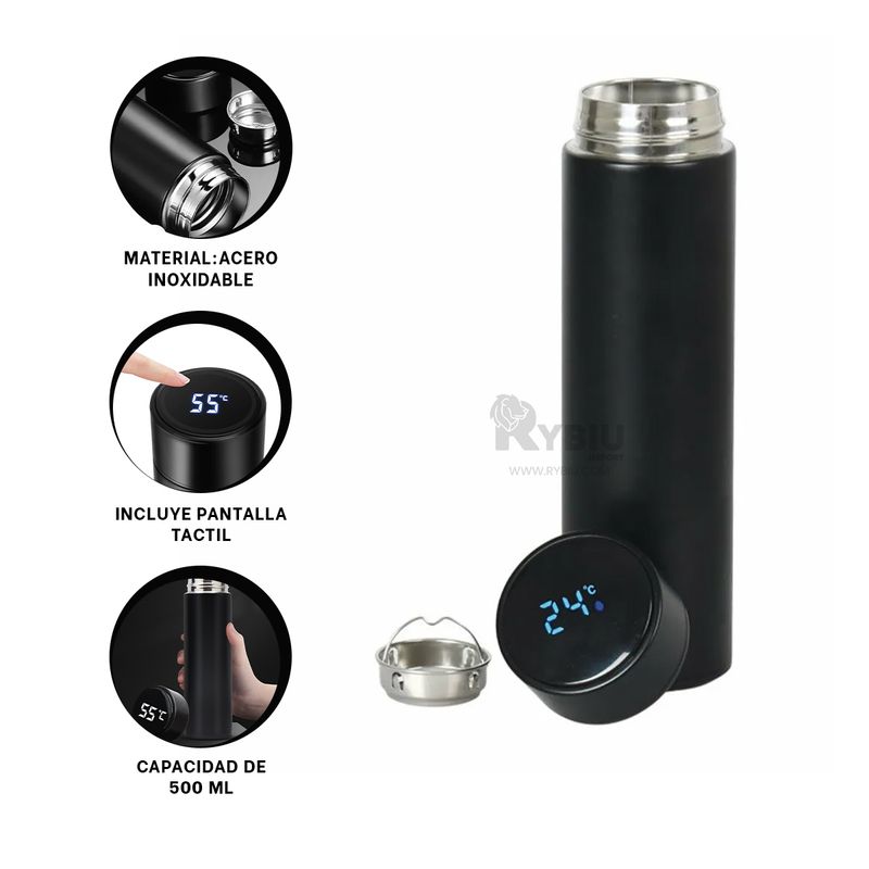 GENERICO - Pomo Util para el Hogar de 500ml en Negro Y+Regalo Agendita