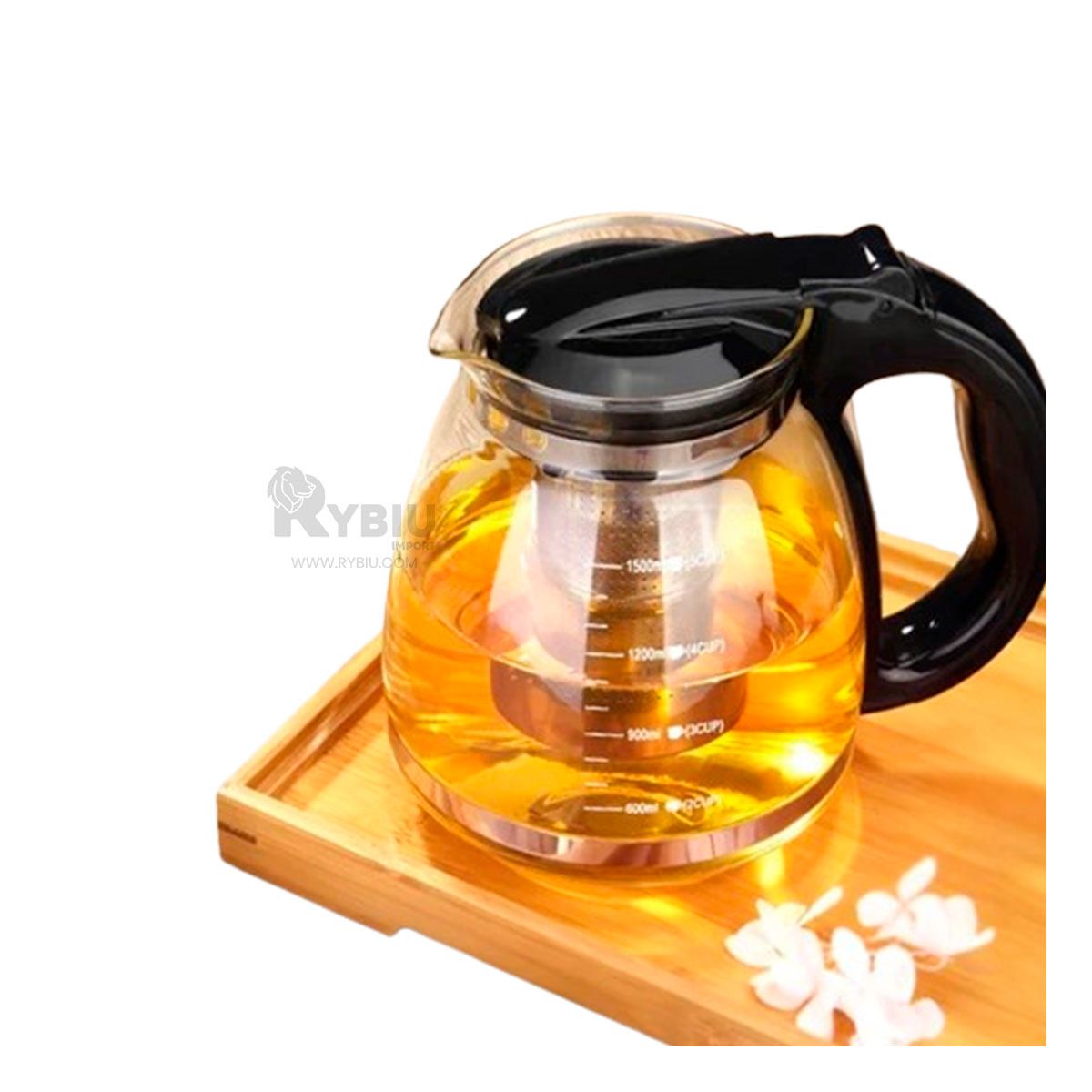 RYBIU IMPORT - Jarra de Cocina de Acero en Negro de 15 L Y+Regalo Agendita