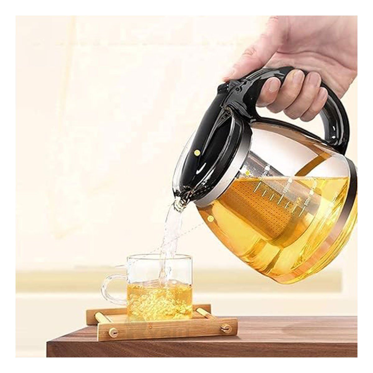 GENERICO - Caldera de Vidrio Ergonomica de Negro 2 LT Y+Gift MiniAgenda