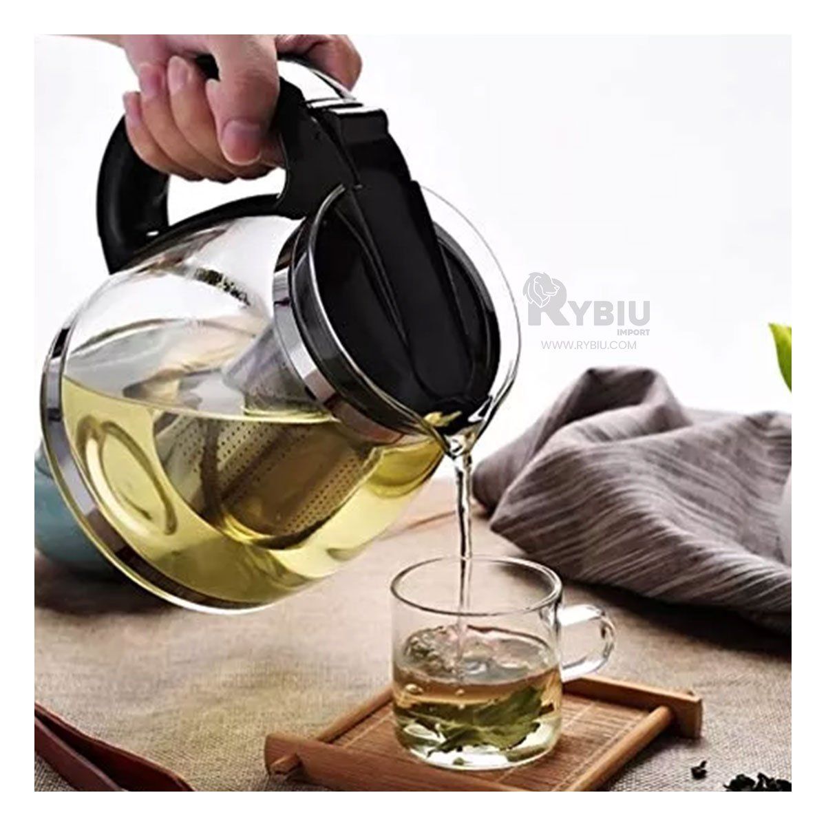 GENERICO - Jarra Moderna para Cocina en Negro 15 Lt Y+Gift Stickers