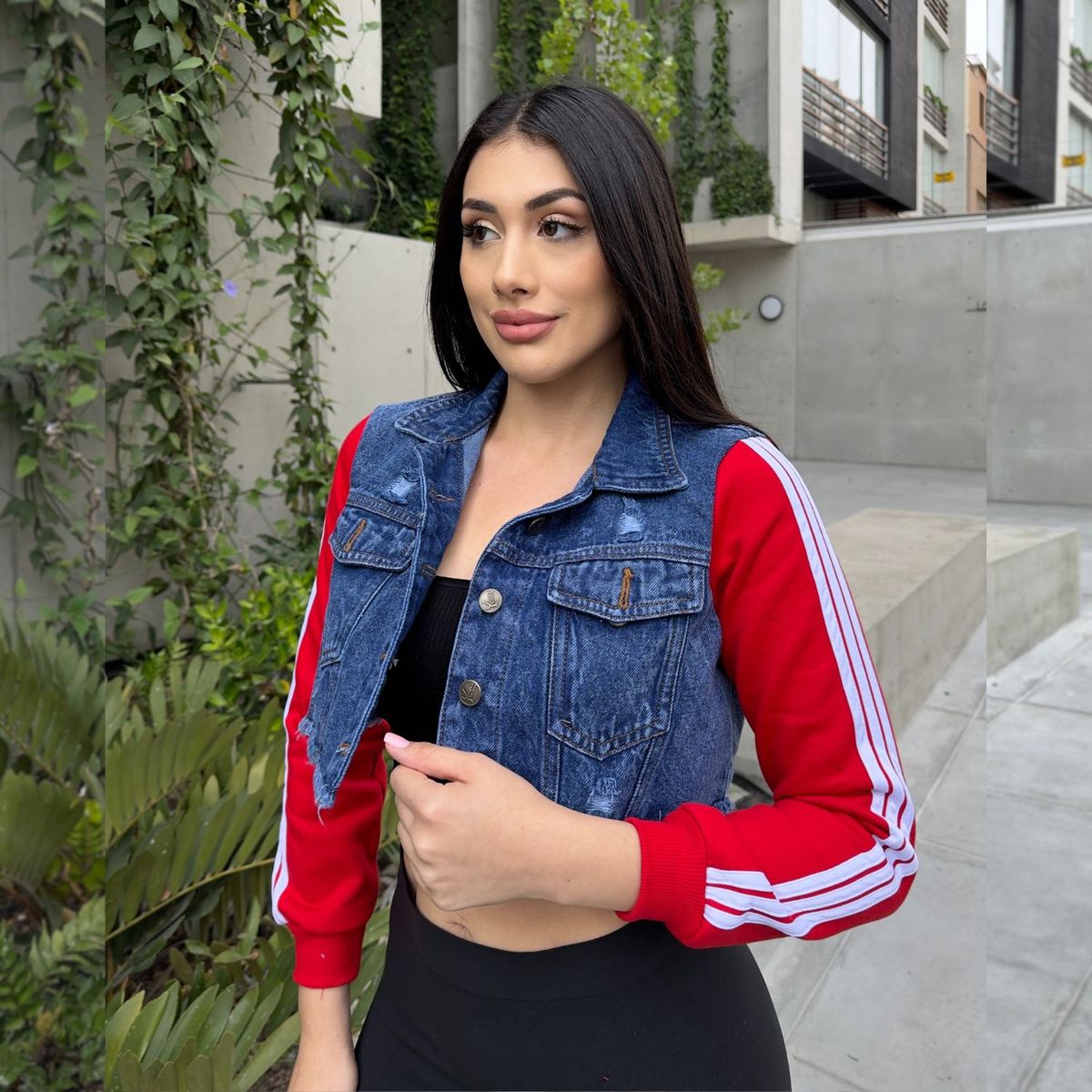 BENCUS JEANS - Casaca Jean Franela Mujer Track