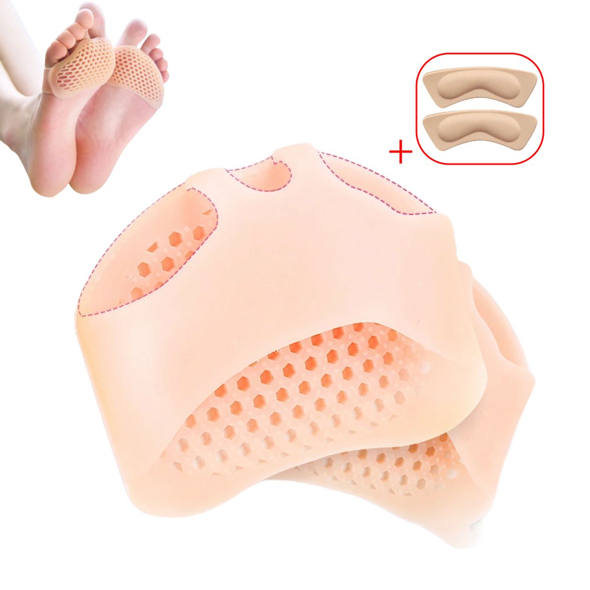 TODO FIT - Protector elástico amortiguador para tacones altos  Cuidado y confort para los pies