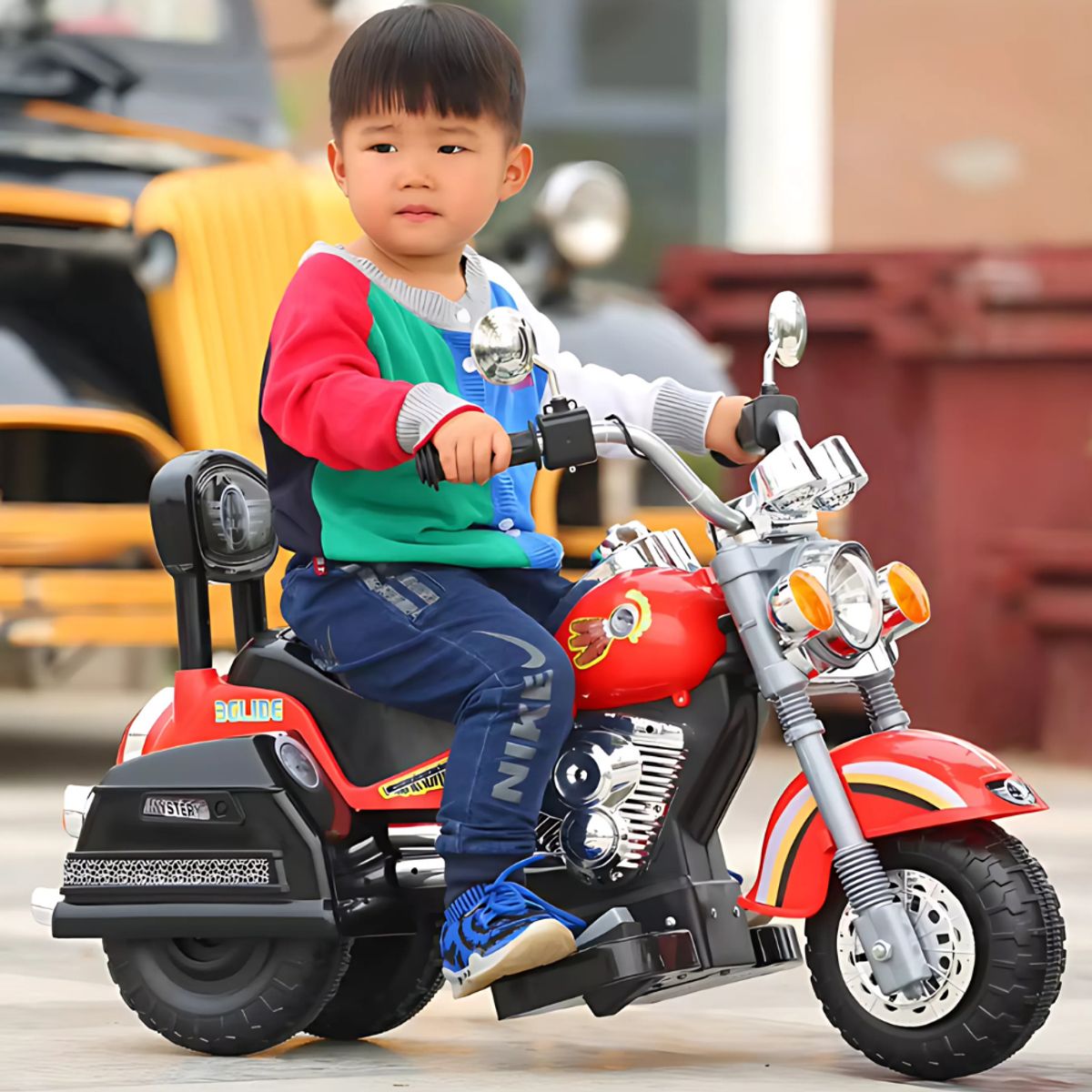 GENERICO - Trimoto Eléctrica Roja para Niños