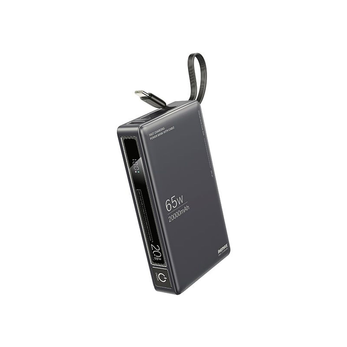 REMAX - Power Bank 20000mha Carga Rapida 65w Remax Rpp-87- GRIS OSCURO