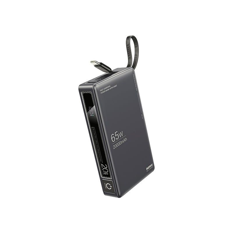 REMAX - Power Bank 20000mha Carga Rapida 65w Remax Rpp-87- GRIS OSCURO