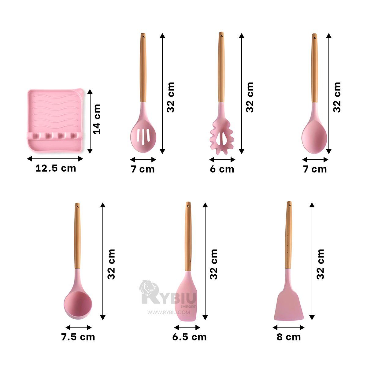 GENERICO - Combo para Almuerzos en Color Rosado Y+Gift Stickers