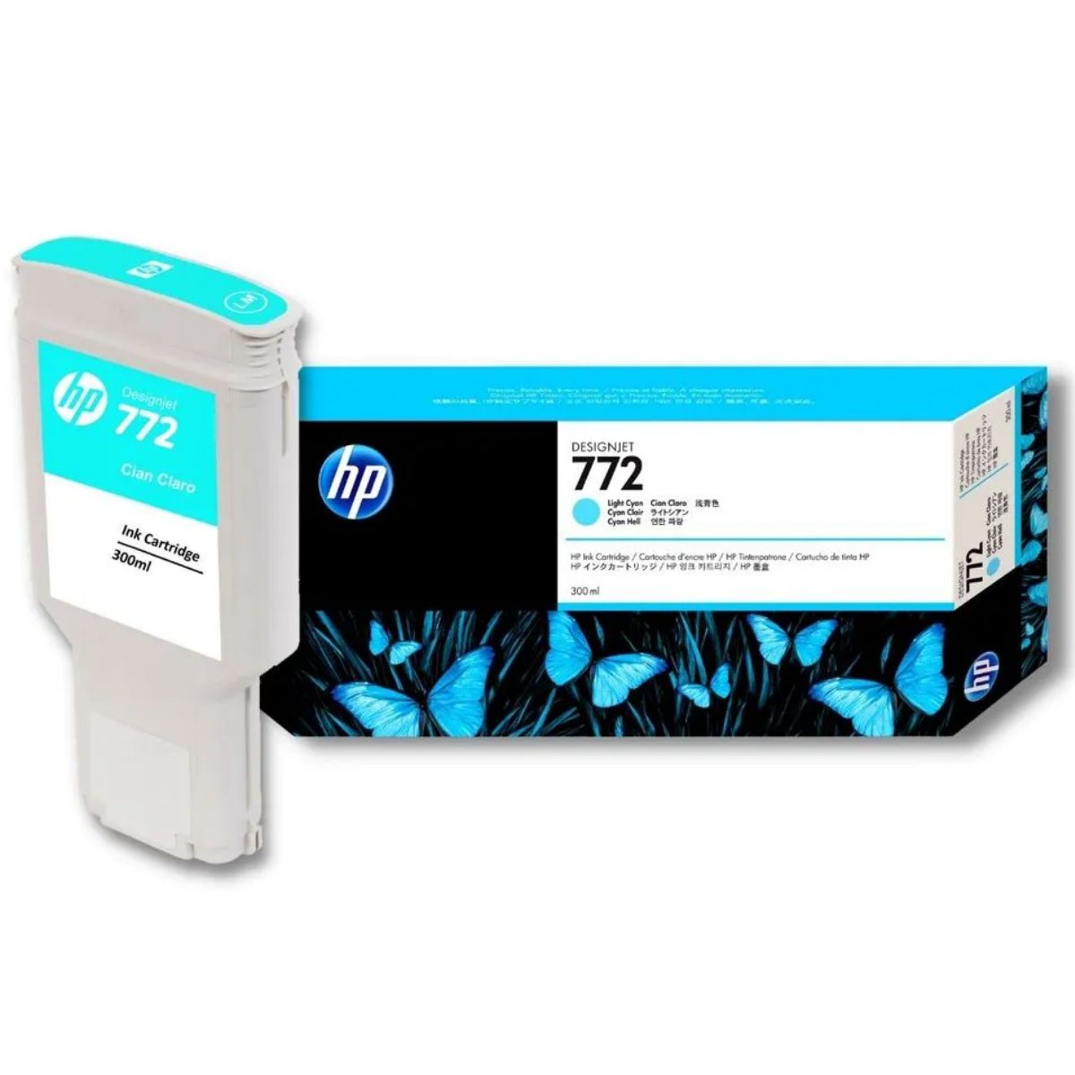 HP - Cartucho de Tinta HP 772 Light Cyan (CN632A) Original 300 ml