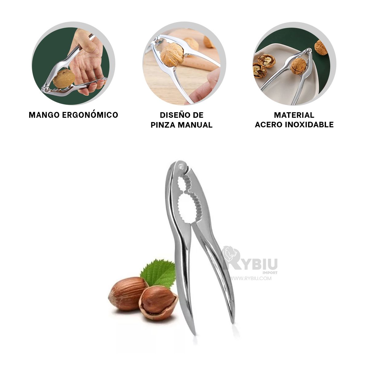 GENERICO - Tenaza de Acabado Elegante en Color Acero Y+Regalo Stickers