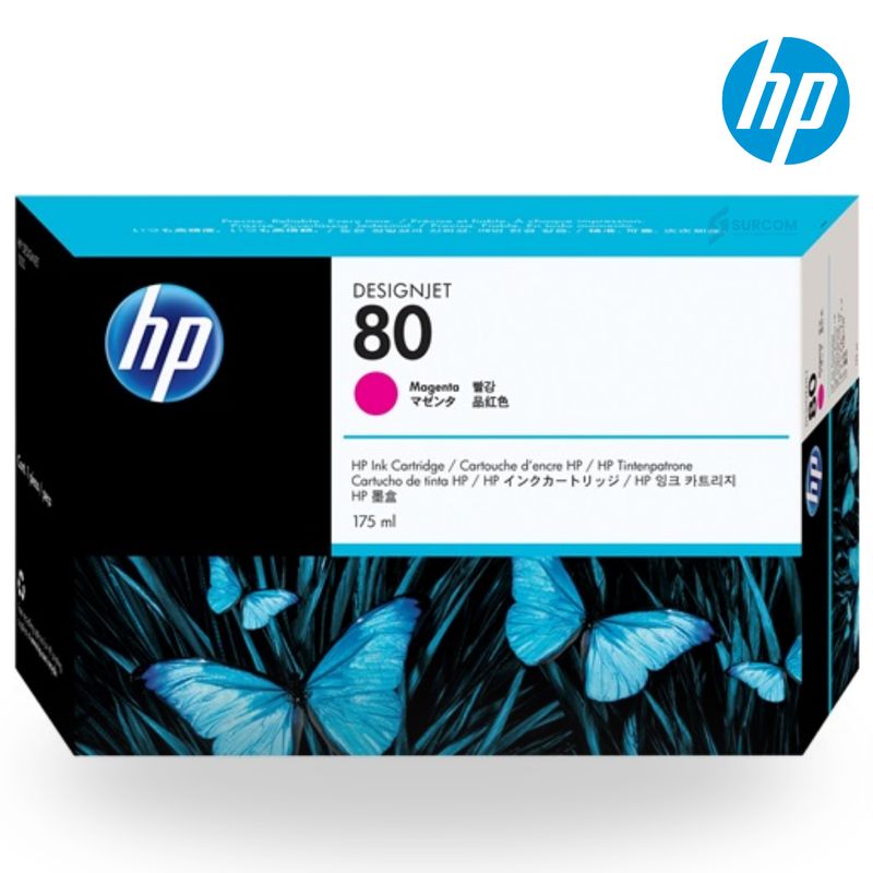 HP - Cartucho de Tinta HP 80 Magenta Original de 350 ml