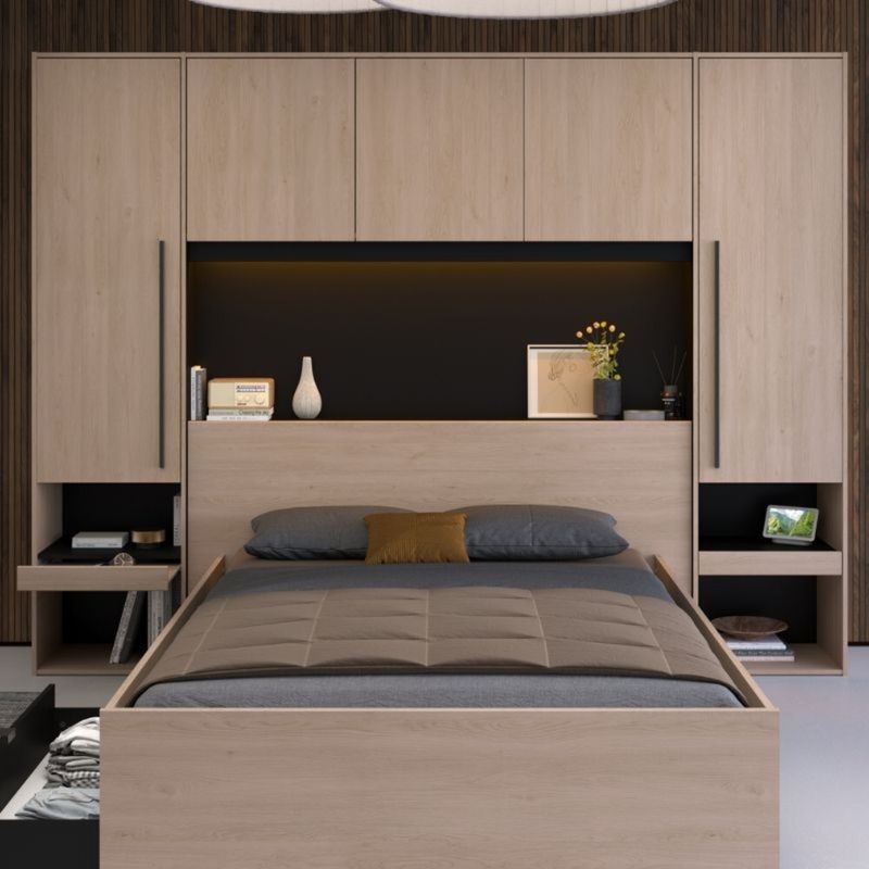 TU MESITA - Cabecera completa moderna con organizadores Dorothy color Duna TU MESITA