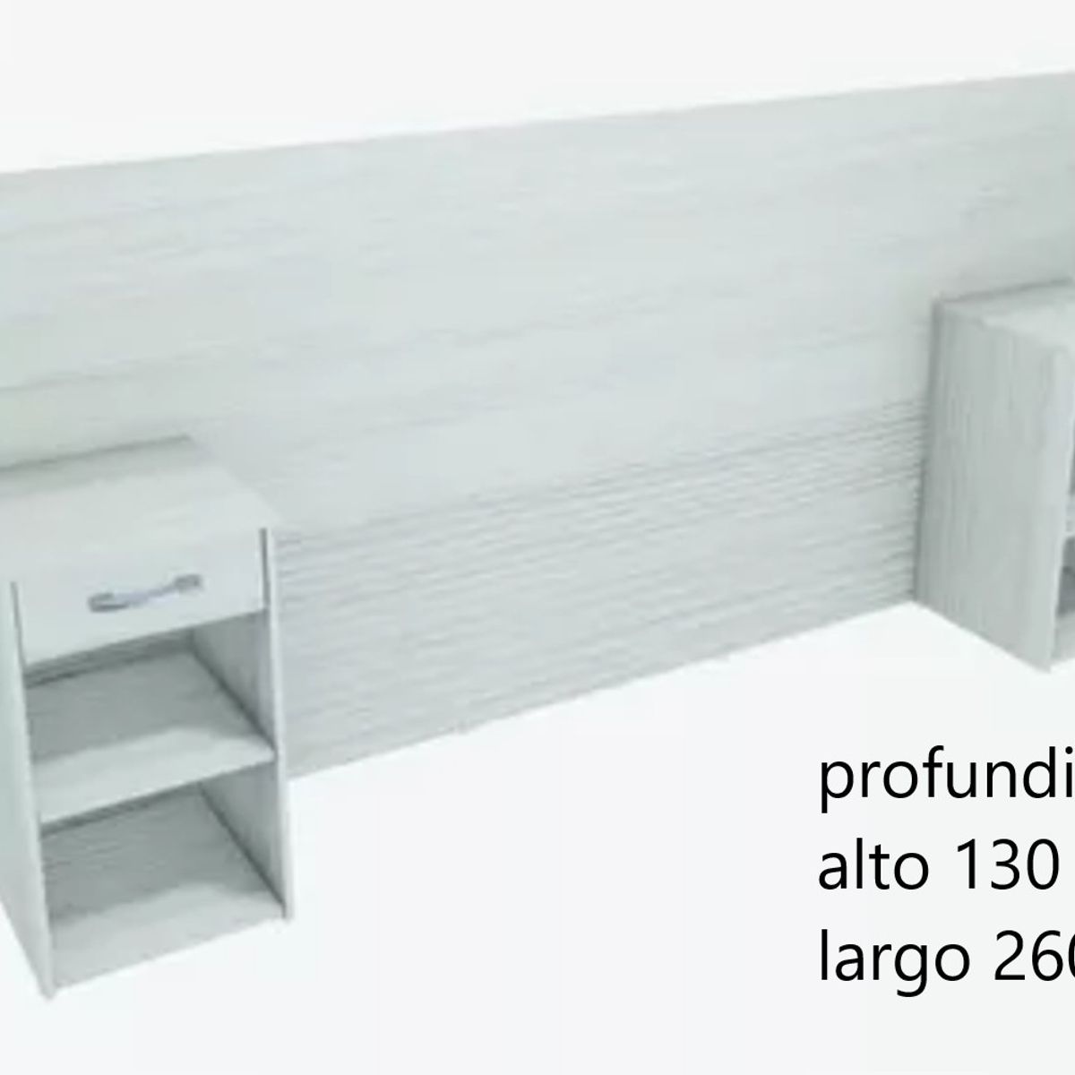 TU MESITA - Cabecera de cama con veladores incluidos Rafaela color Blanco TU MESITA