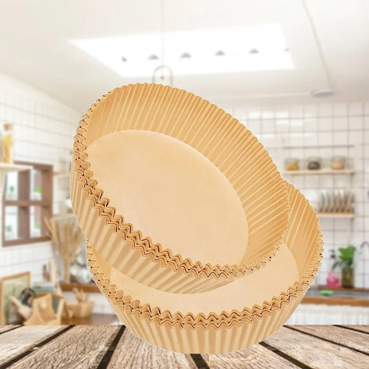 TODO FIT - Almohadillas de papel desechables Redondo x50unid para freidora