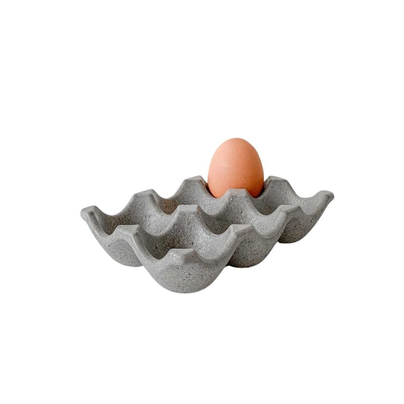 GENERICO - Porta Huevos de Concreto para 6 unidades