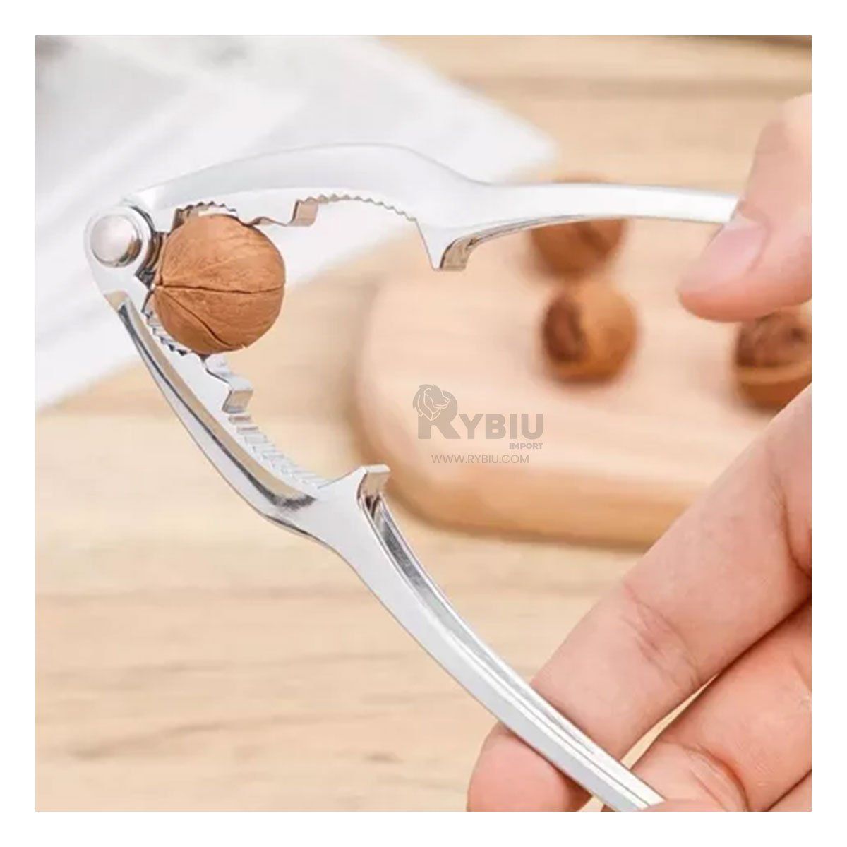 GENERICO - Pinza Rompenueces Multifuncional de Color Acero