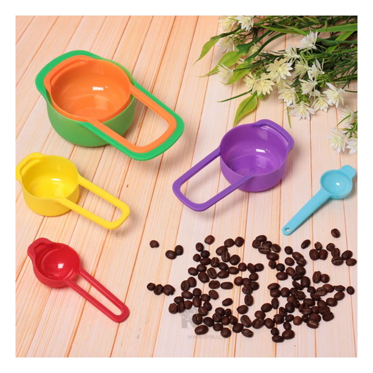 GENERICO - Set de Utensilios Medidores Multicolor Y+Papel de Regalo