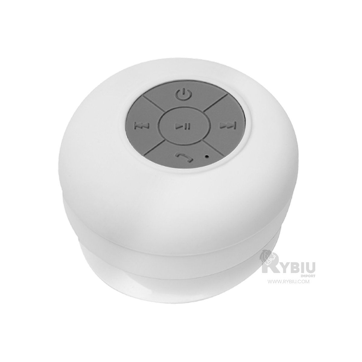 RYBIU IMPORT - Parlante Funcional de Ducha Color Blanco Y+Regalo Stickers