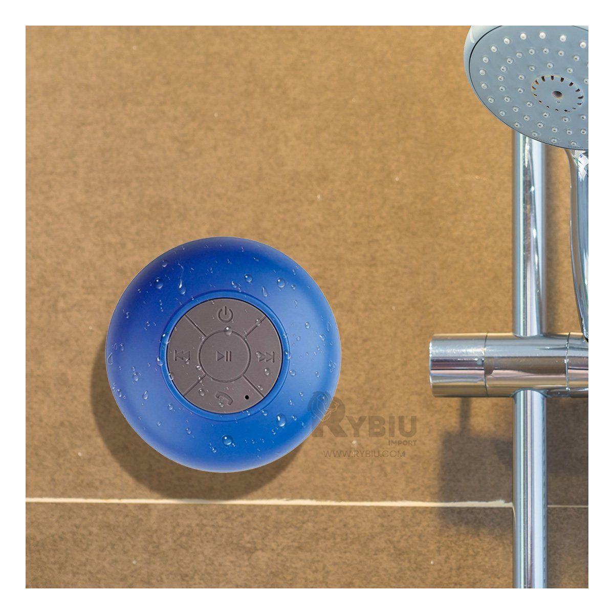 GENERICO - Parlante Resistente al Agua en Color Azul Y+Regalo Agendita