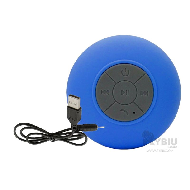 GENERICO - Altavoz de Silicona Acuatica en Azul Y+Gift Stickers