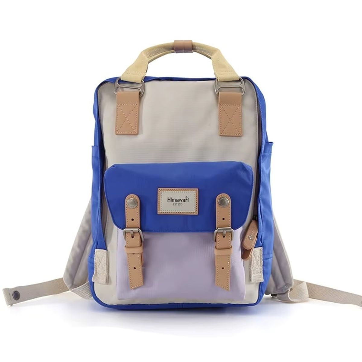 HIMAWARI - Himawari - Mochila escolar o viaje porta Laptop - Azul y Crema