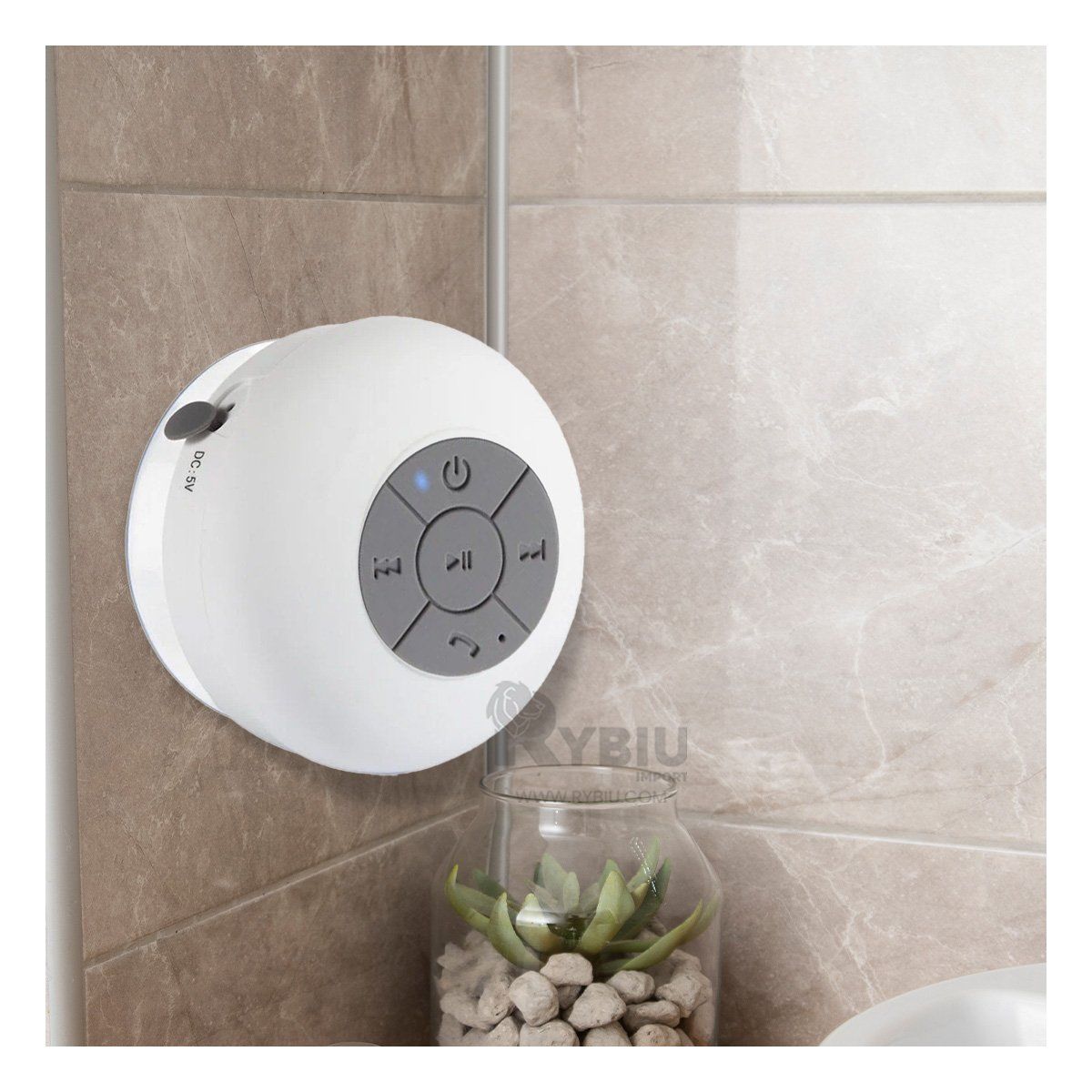 GENERICO - Parlante Resistente al Agua en Blanco Y+Regalo Agendita