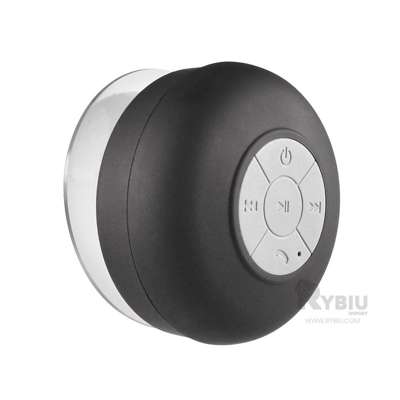 GENERICO - Altavoz de Silicona Acuatica en Negro Y+Gift Stickers