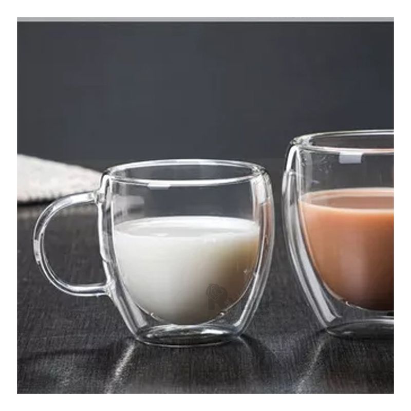 RYBIU IMPORT - Taza de Vidrio Dinamica Funcional de 250ML 83x83x9CM