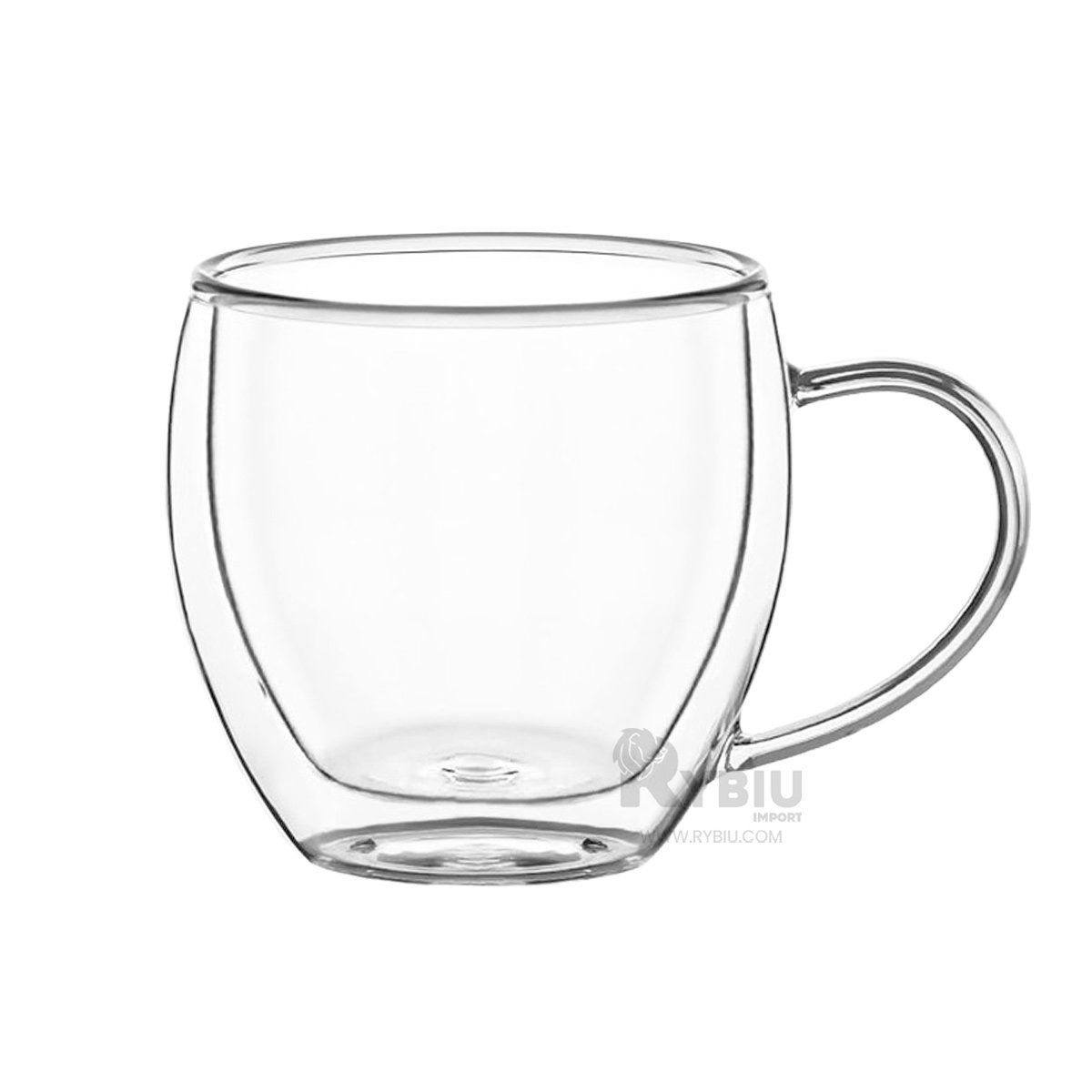 RYBIU IMPORT - Taza de Vidrio Dinamica Funcional de 250ML 83x83x9CM