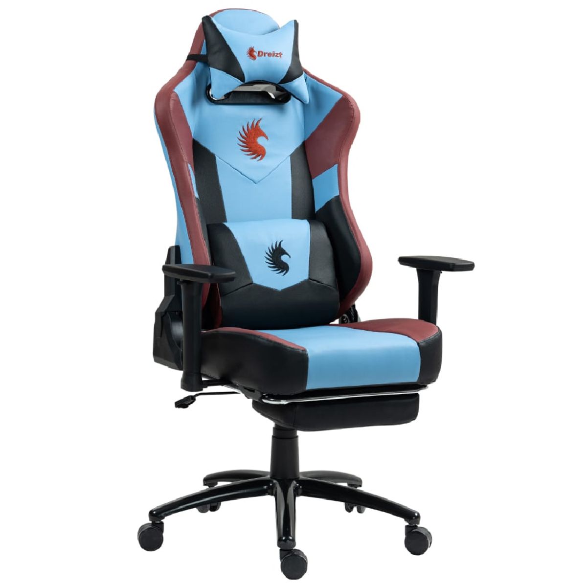 DREIZT - Silla Gamer Dreizt Heroes Series Azul Claro Premium Alta Calidad