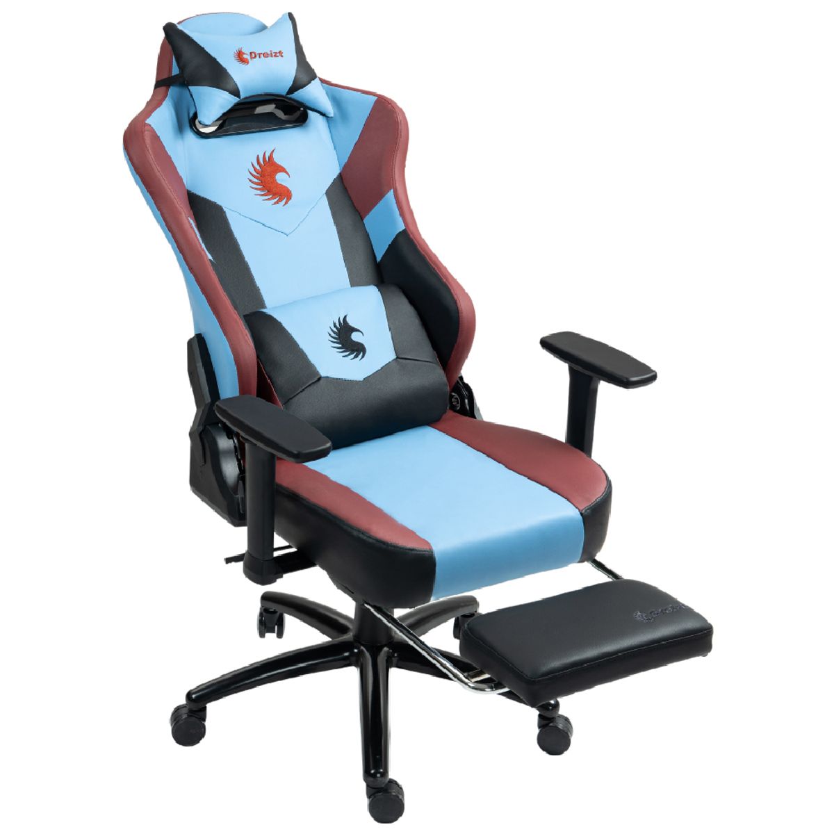 DREIZT - Silla Gamer Dreizt Heroes Series Azul Claro Premium Alta Calidad