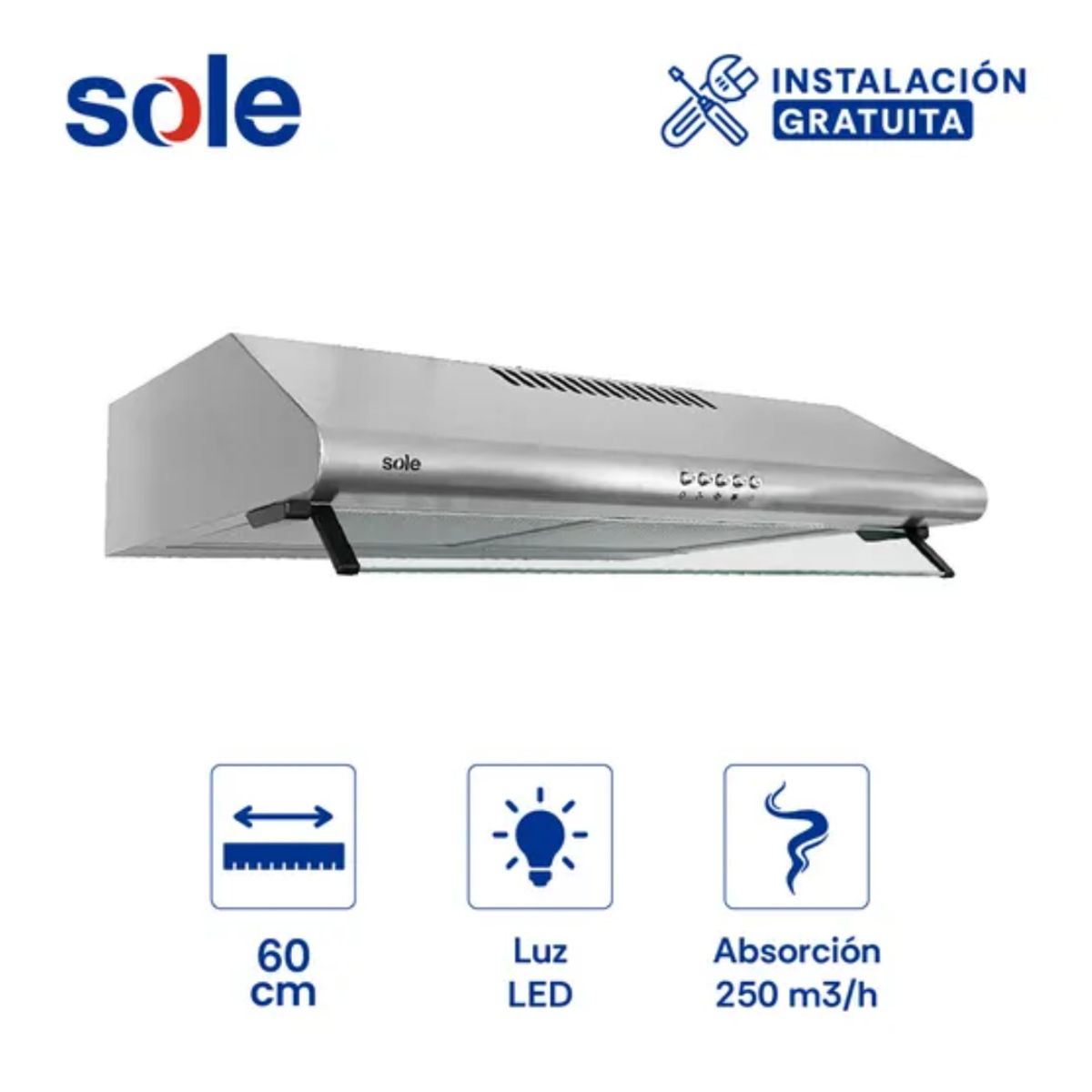 SOLE - Campana Extractora Sole TURE21CO 60cm