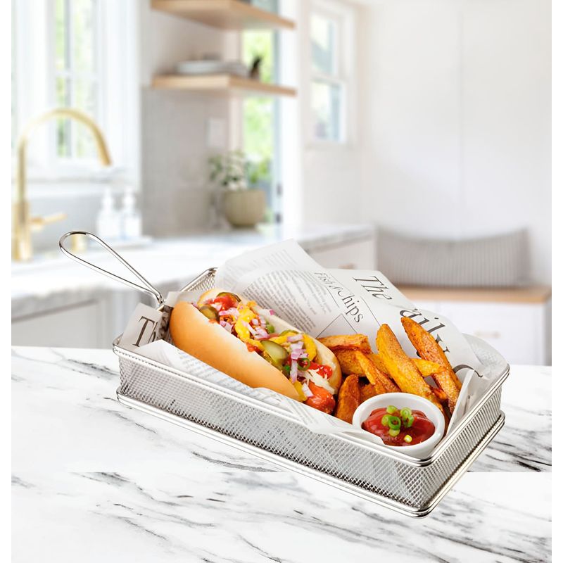 RYBIU IMPORT - Cesta de Cocina 255x13x7cm Plateado Y+Papel de Regalo