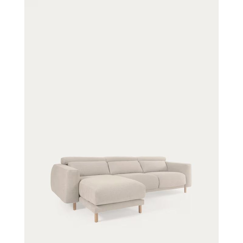 YOLODECORO - Seccional con Chaise Longue a la Izquierda Singa Crudo