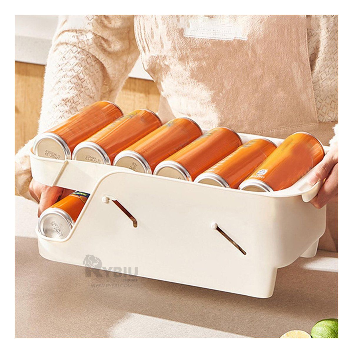 RYBIU IMPORT - Expendedor Moderno de Huevos en Color Blanco Y+Gift Stickers