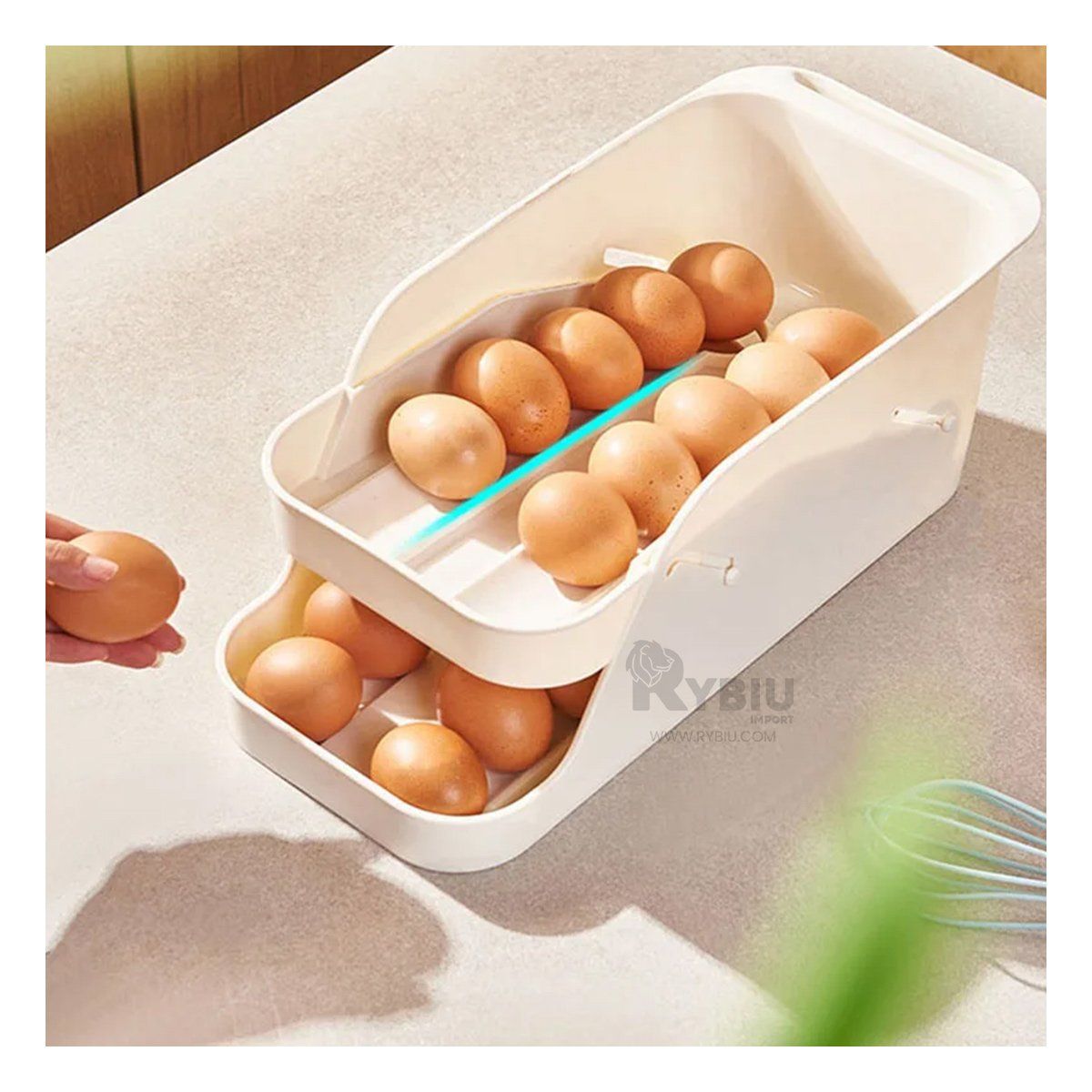 RYBIU IMPORT - Expendedor Funcional de 2 Niveles Blanco Y+Gift MiniAgenda