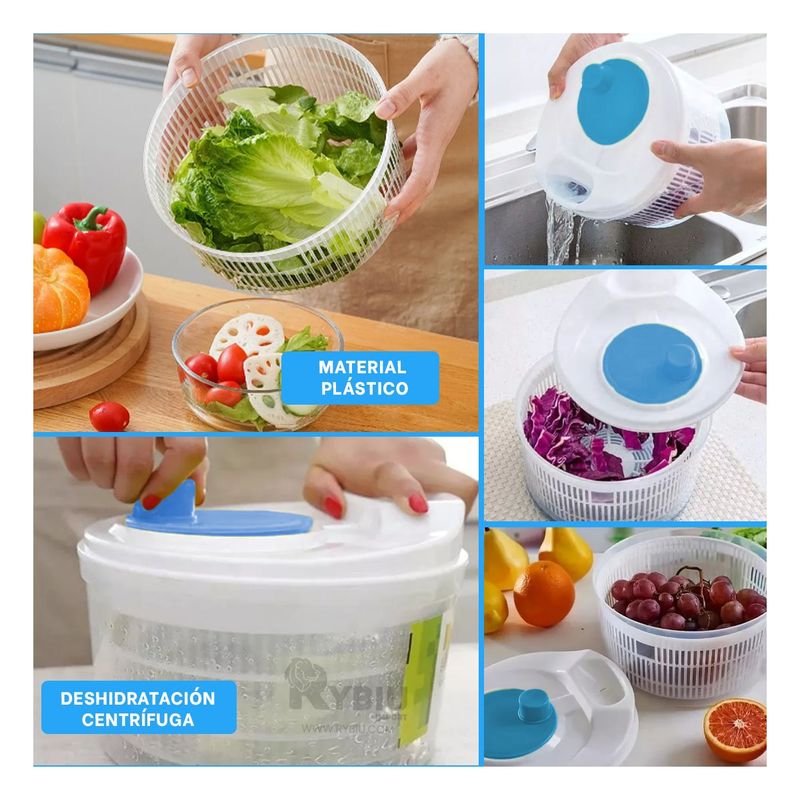 RYBIU IMPORT - Escurridor Simple en Tono Blanco y Azul Y+Papel de Regalo