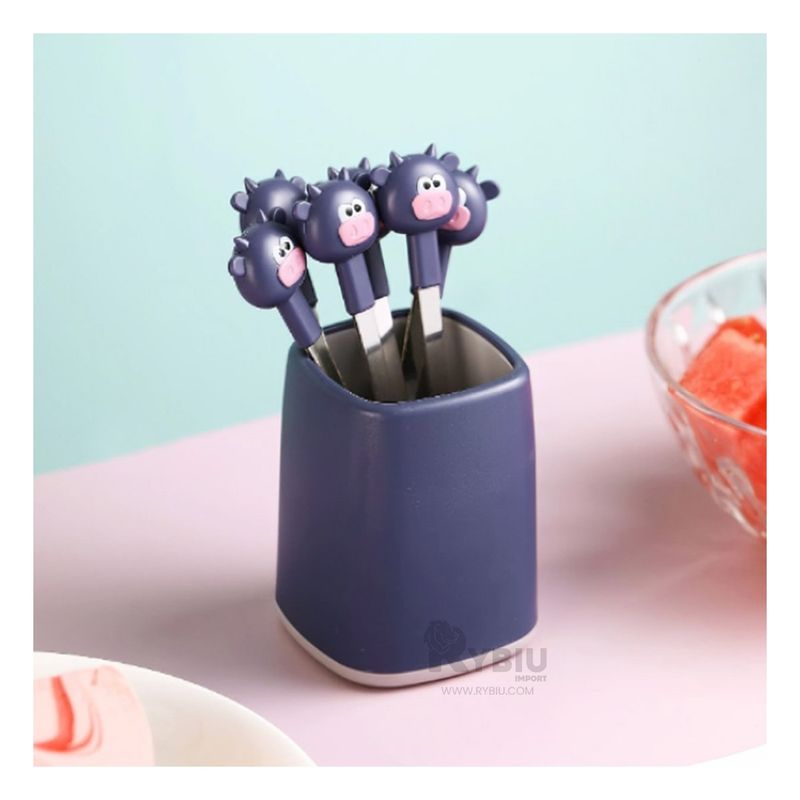 RYBIU IMPORT - Cubierto Funcional e Infantil en Morado Y+Gift Stickers