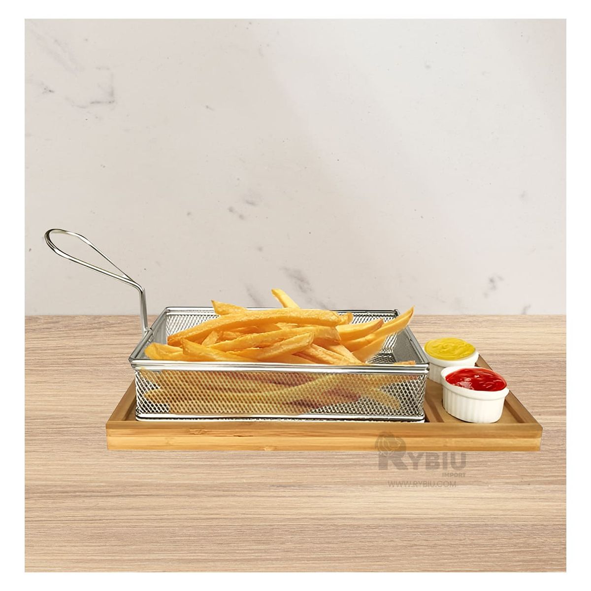 GENERICO - Cesta para Frituras Especiales 255x13x7cm Color Plateado