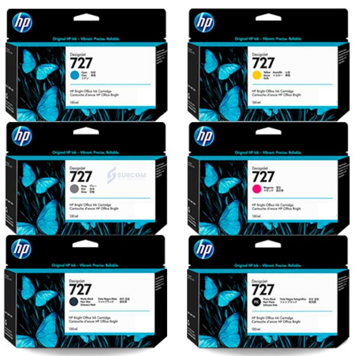 HP - Kit de Tinta HP 727A Original 130 ml