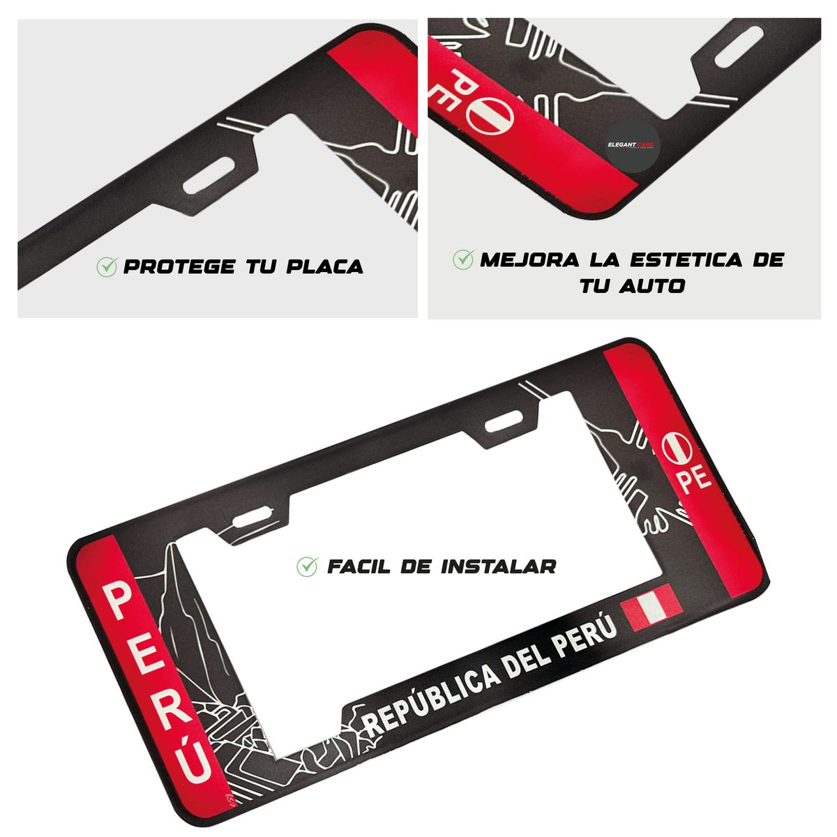 JETION - Portaplaca  Estilo Europeo Universal 2pcs