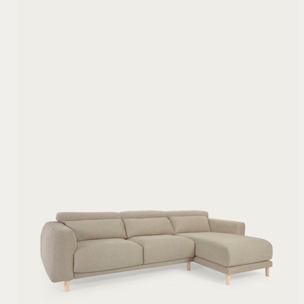 YOLODECORO - Seccional con Chaise Longue a la Derecha Singa Beige