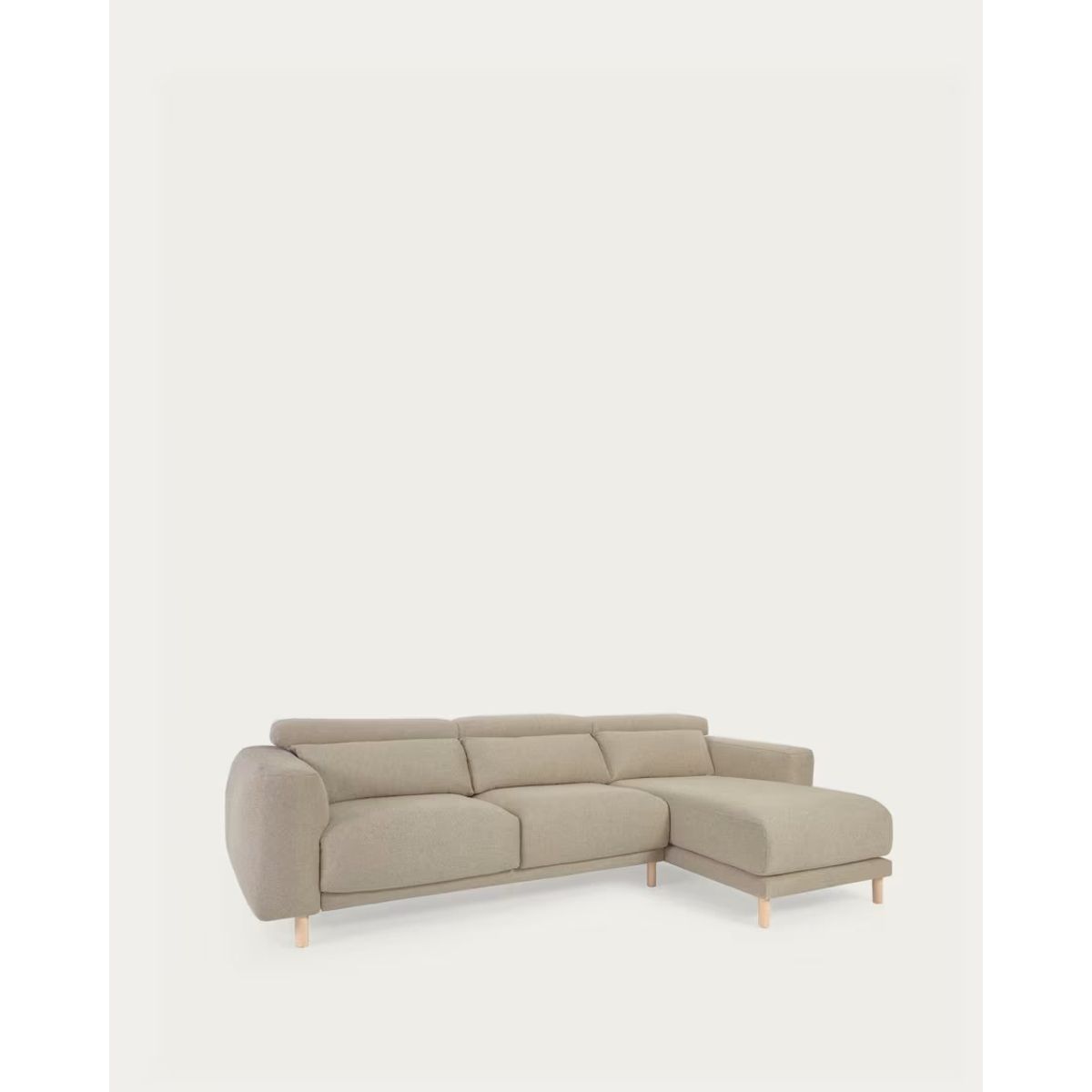 YOLODECORO - Seccional con Chaise Longue a la Derecha Singa Beige