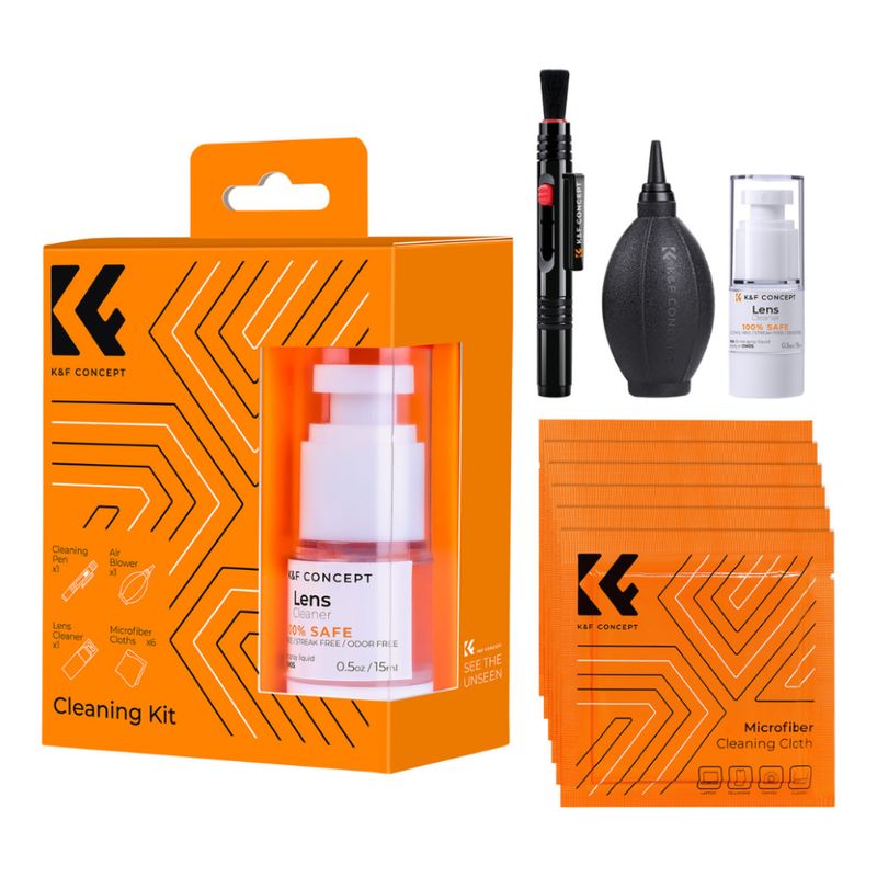 K&F CONCEPT - KIT DE LIMPIEZA K&F CONCEPT 4 EN 1 PARA LENTES Y FILTROS