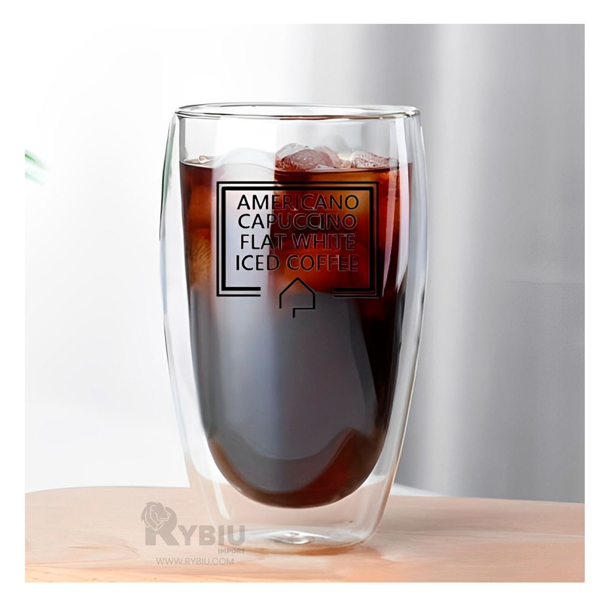 RYBIU IMPORT - Vaso Elegante para Hogar 450ML Frappucino Y+Regalo Agendita