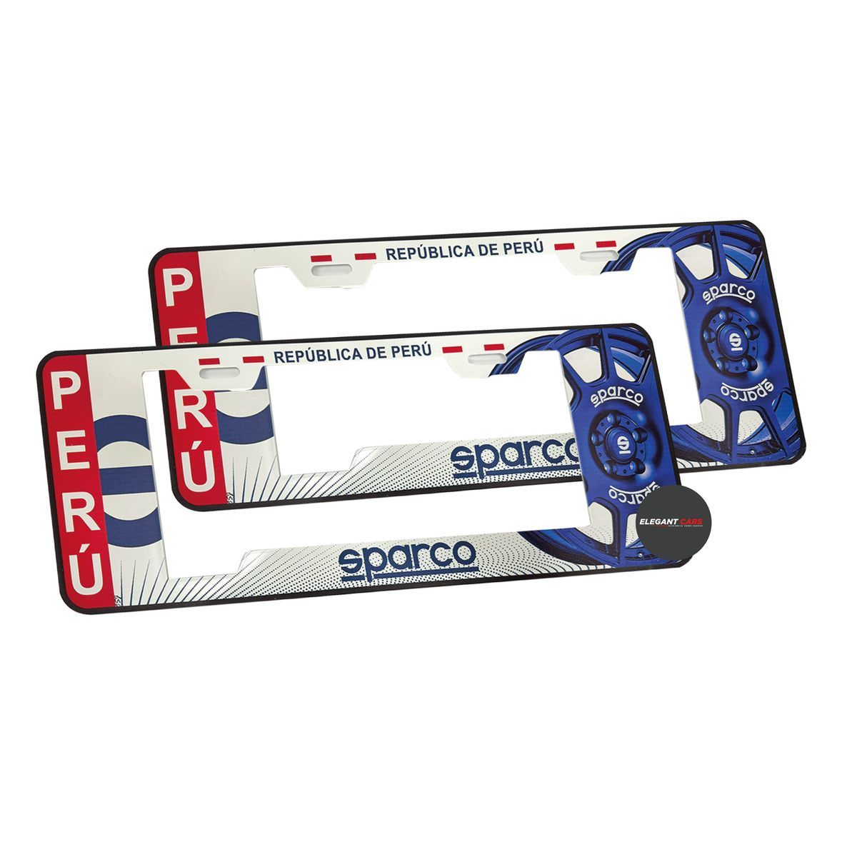 SPARCO - Portaplaca  Estilo Europeo Universal Sparco 2pcs