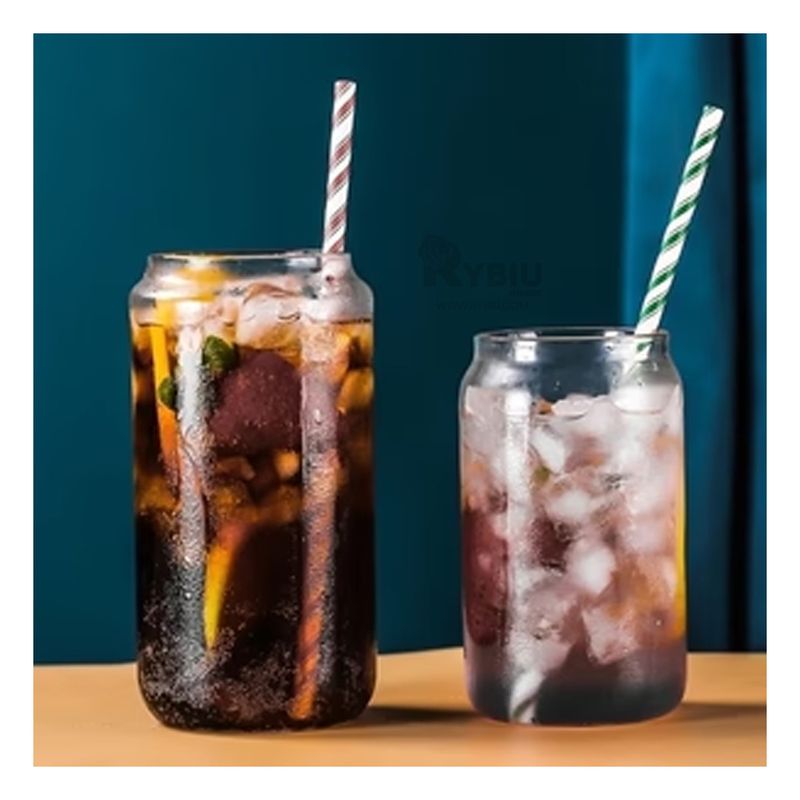 RYBIU IMPORT - Vaso Cristalino y Elegante en Transparente Y+Papel de Regalo