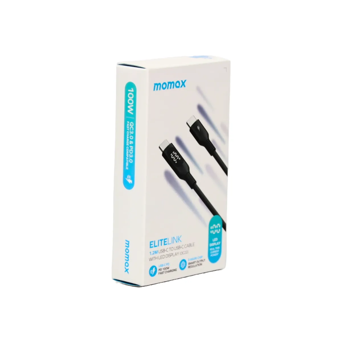 MOMAX - Cable Momax ELITE LINK DC22 1.2 metro USB C a USB C cable 100w