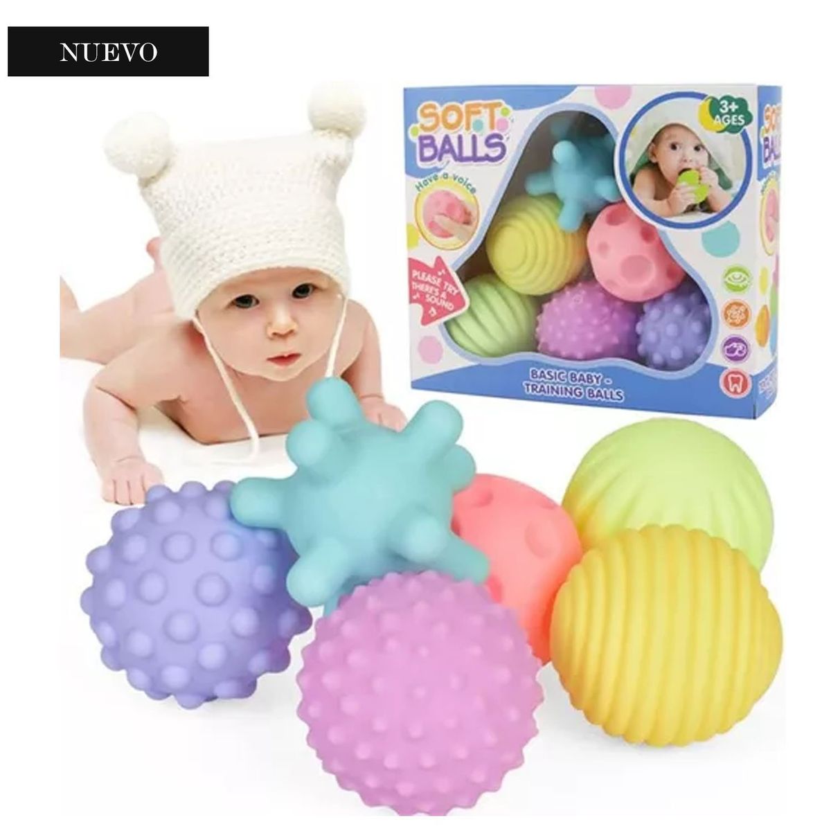 GENERICO - Juguete Sensorial Pelotas Texturizadas 6 Pz