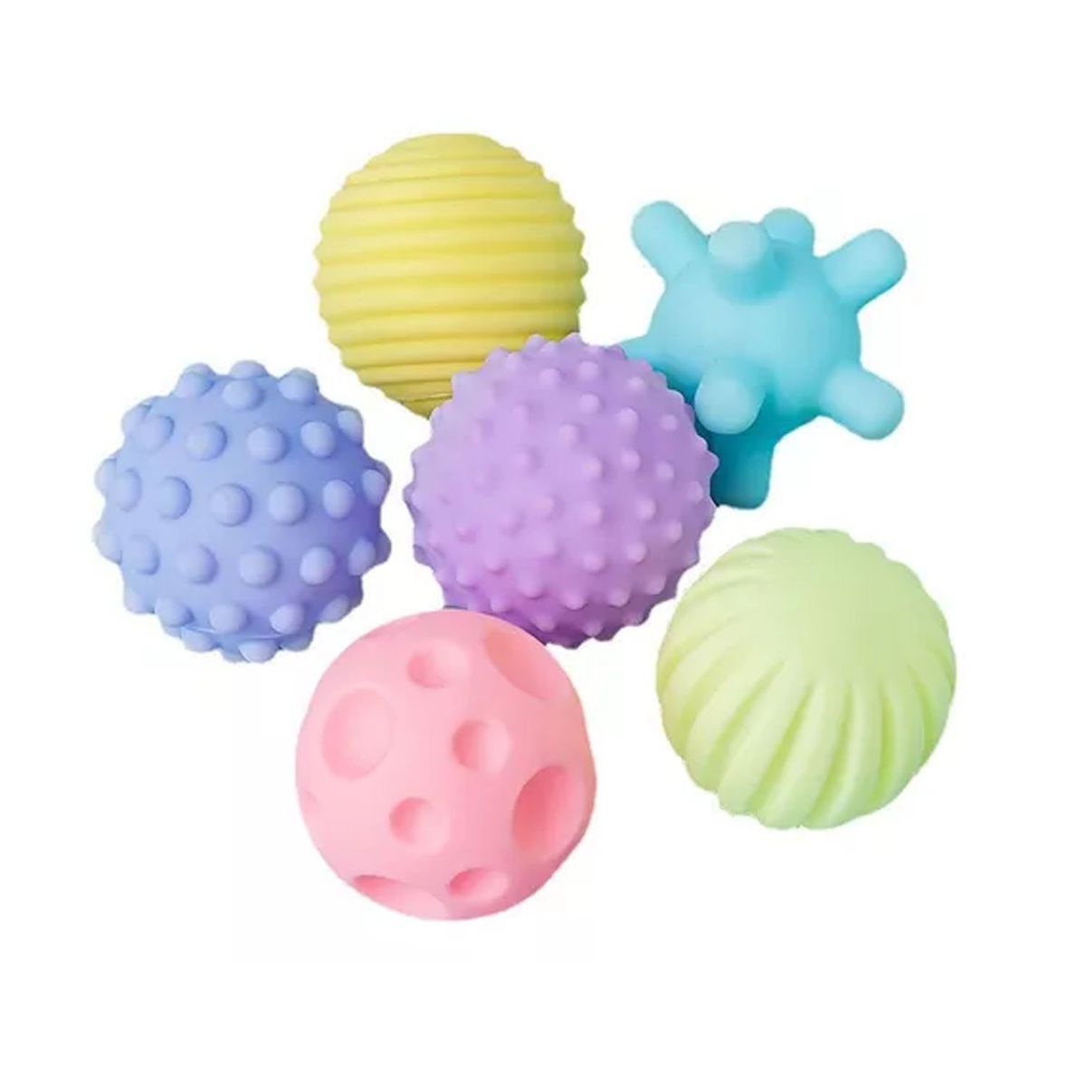 GENERICO - Juguete Sensorial Pelotas Texturizadas 6 Pz