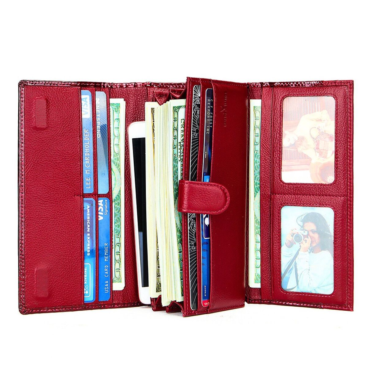 ARMUZ - Billetera de Cuero Vacuno con RFID 1146 Tipo Sobre. Mujer