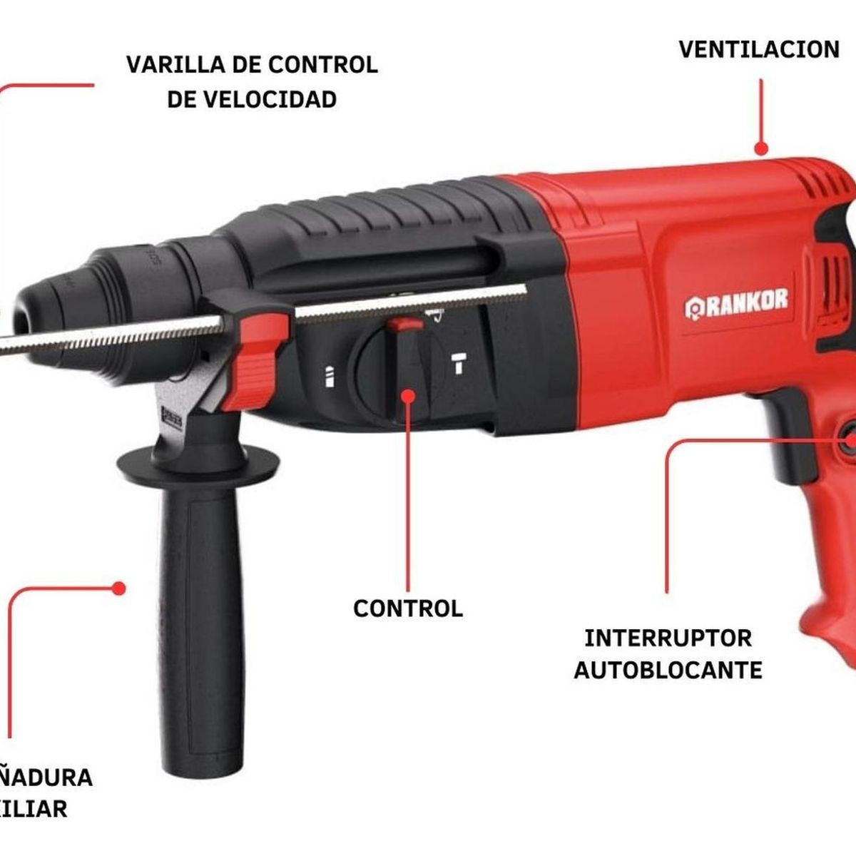 RANKOR - Rotomartillo SDS Plus 800w Rankor